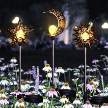 Sun Moon Star Combination Garden Lawn Decoration Stake Light,outdoor Waterproof Party Light