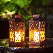 Creative Candlestick Solar Candle Lamp Outdoor Tent hanging lights Pastoral Lighting