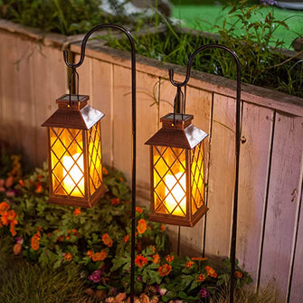 Creative Candlestick Solar Candle Lamp Outdoor Tent hanging lights Pastoral Lighting