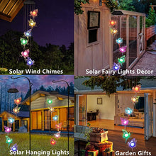 Solar Wind Chimes with Changing Color Fairy Lights for Outside Garden, Patio, Balcony