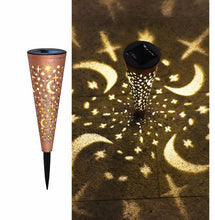 Solar Garden Lights Outdoor Decorative Stake Lights With Moon Star Pattern