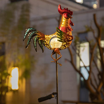 Fun Rooster Solar Lights, Good Idea For Garden,Courtyard,Backyard Decorations