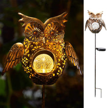 Owl Solar Stakes Lights With Glass Magic Ball,Decoration Good Idea For Garden Lawn Yard Pathway