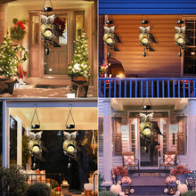 Retro Outdoor Window Balcony Owl Solar Lights With Wind Chimes,Garden Waterproof Decoration